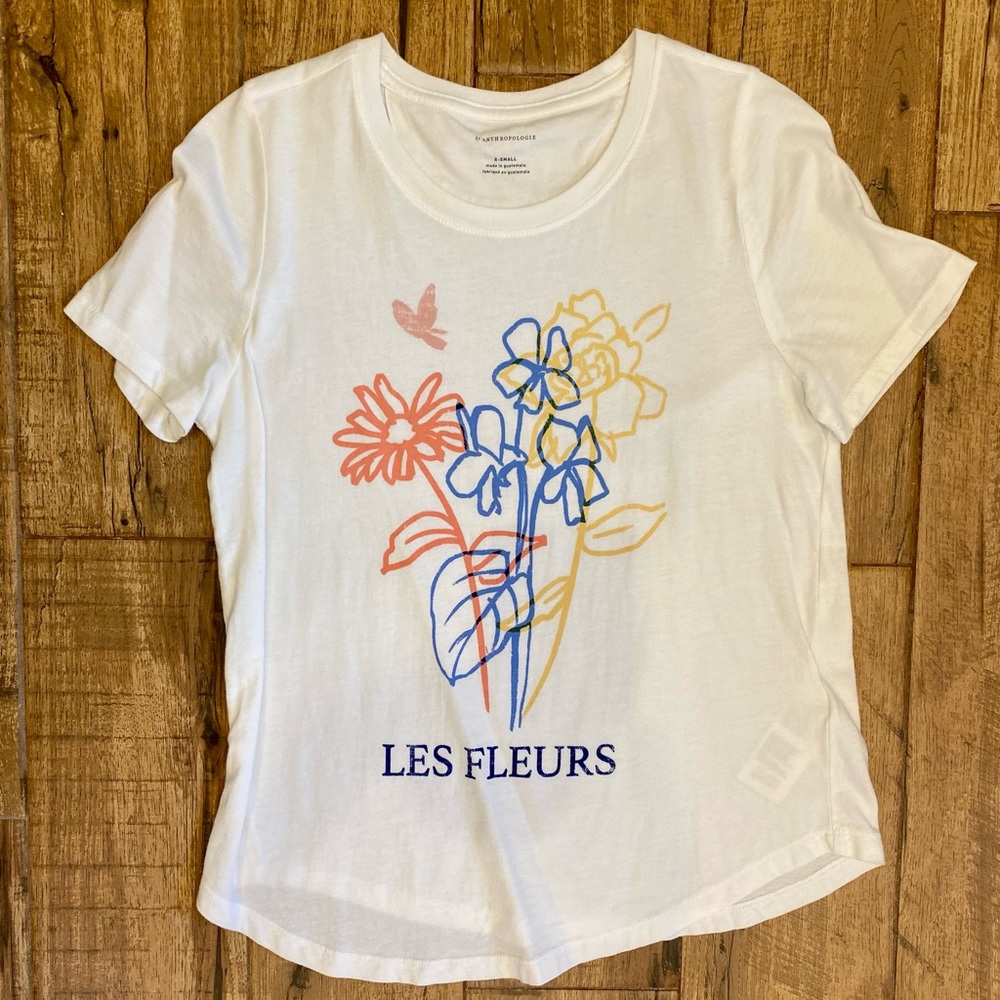 Anthropologie Floral Tee